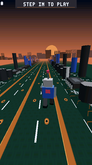 An early Trace Runner 3D scene as rendered by the Cortex-A32 on an E1M-AEN803, read back from the framebuffer