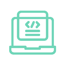 Animated laptop development icon