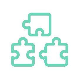 Animated puzzle integration icon